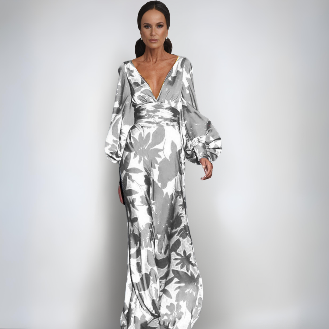 Alisa | Vestido de Satén Elegante con Flores