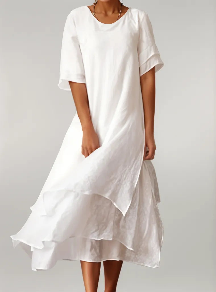 Eloise | Vestido Midi de Estilo Capas
