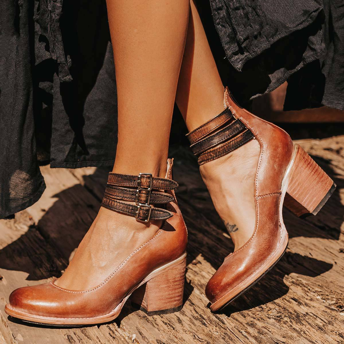 Ginevra™ | Zapatos de tacón con múltiples tiras y tacón grueso
