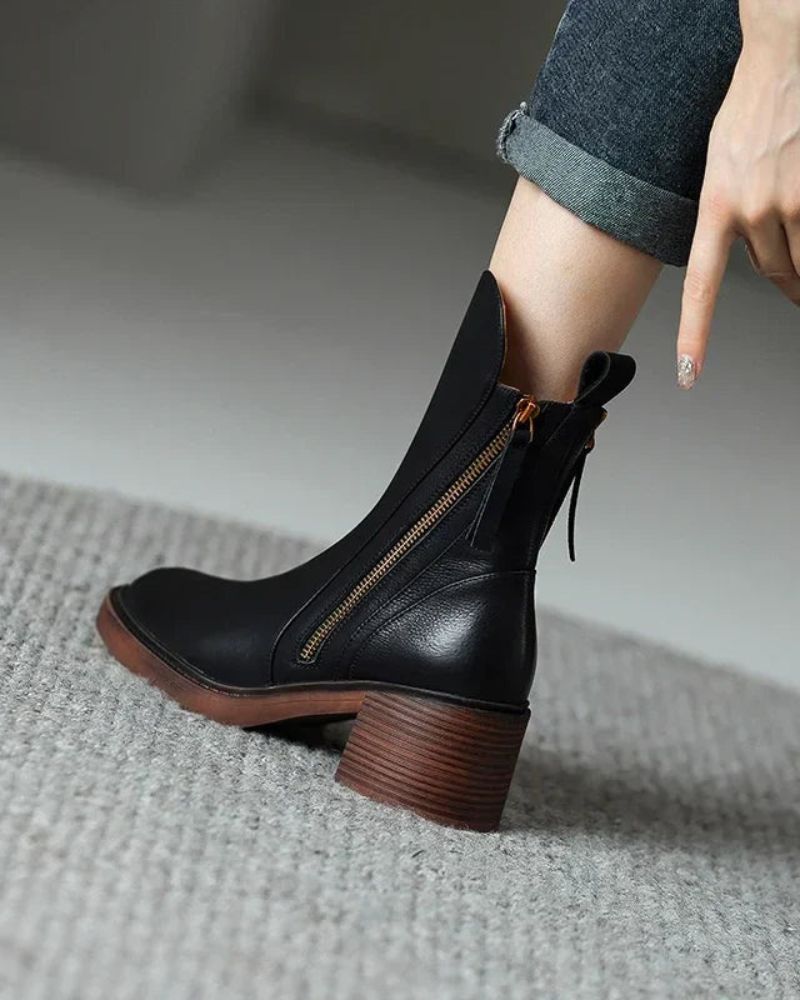 GARCIEL | Leather Ankle Boots
