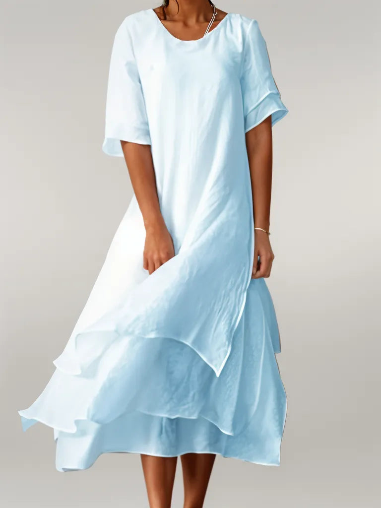 Eloise | Vestido Midi de Estilo Capas