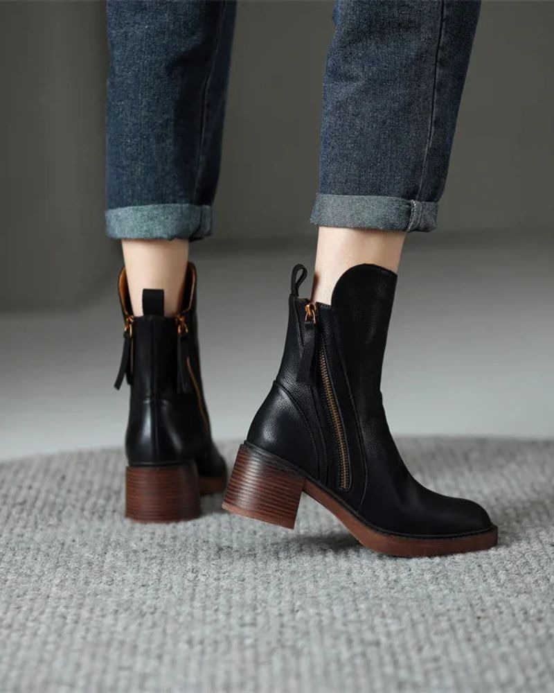 GARCIEL | Leather Ankle Boots