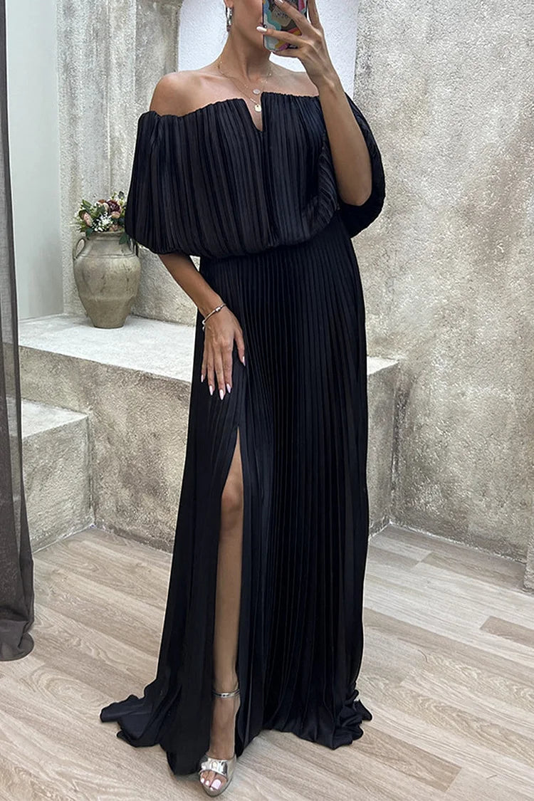 Rory - Elegante Vestido Maxi Plisado