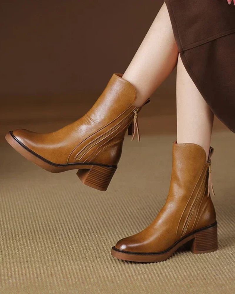 GARCIEL | Leather Ankle Boots