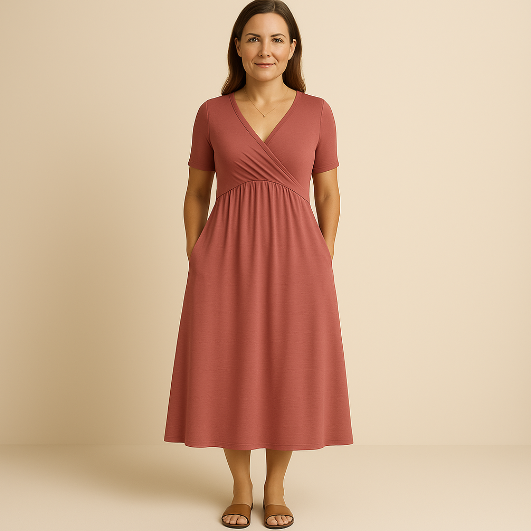 Anny | Vestido Midi Elegante con Escote en V
