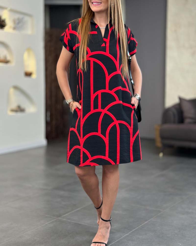 Emy | Vestido con Estampado Gráfico y Estilo