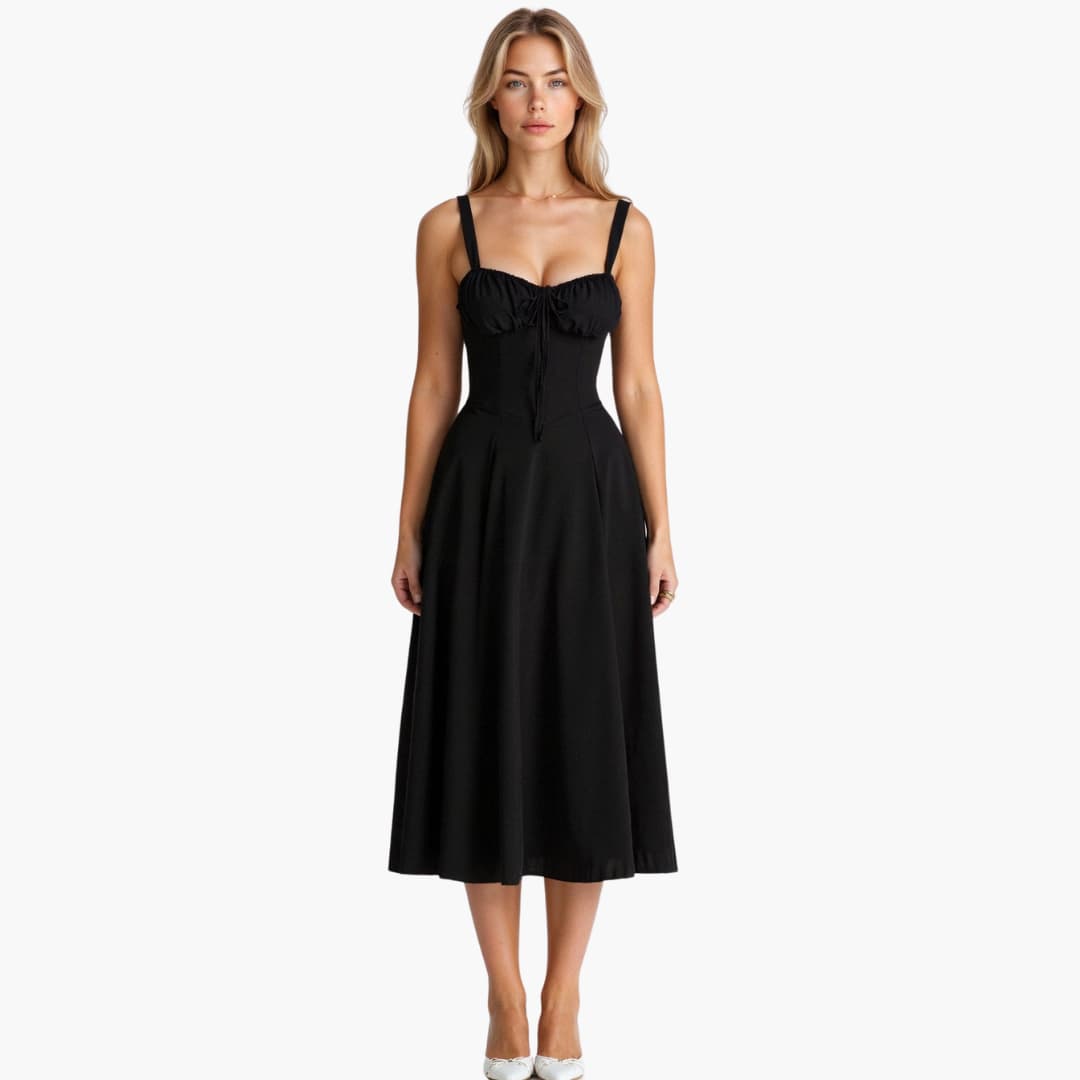Stella | Vestido midi ligero y transparente para mujer