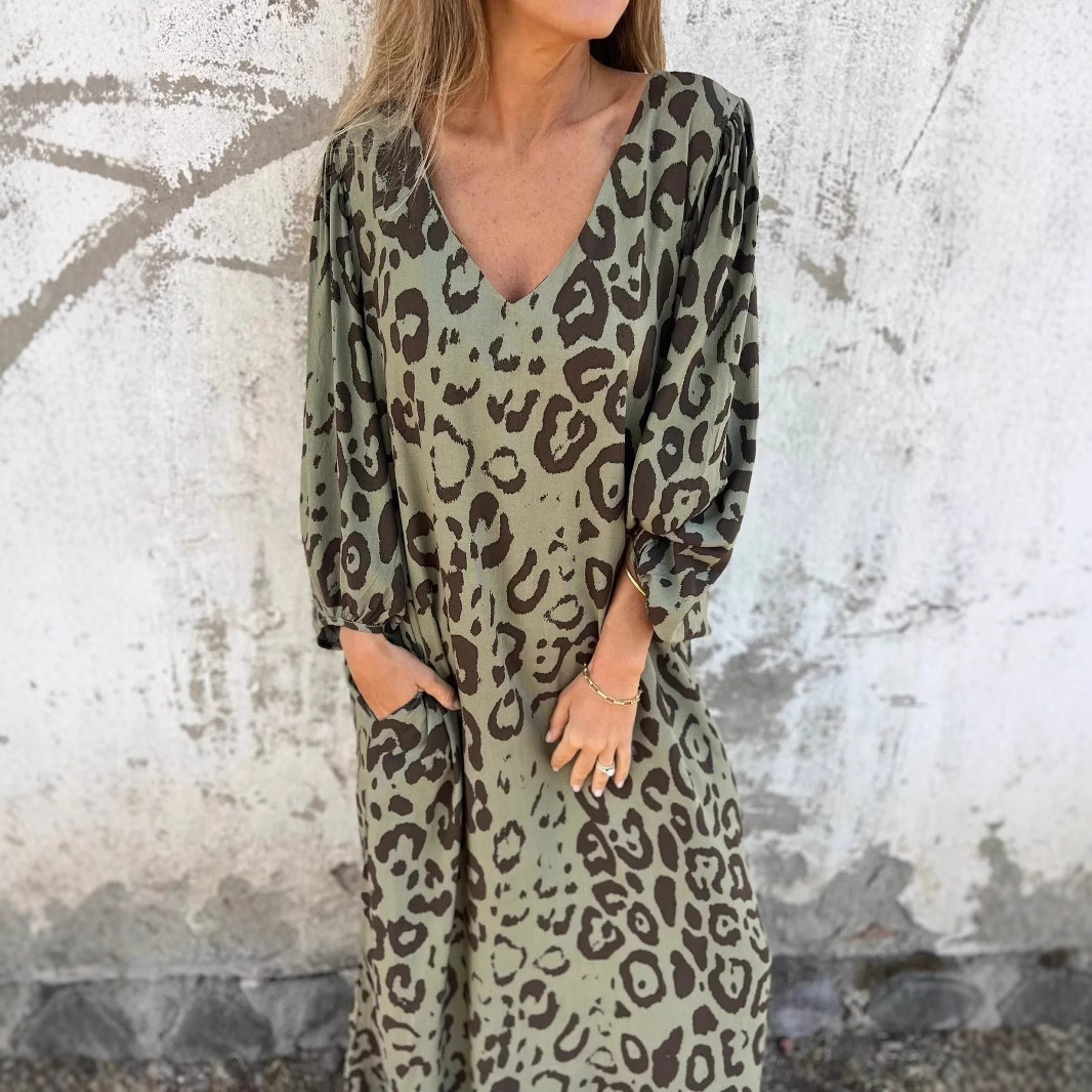 Denise | Vestido de estampado de leopardo