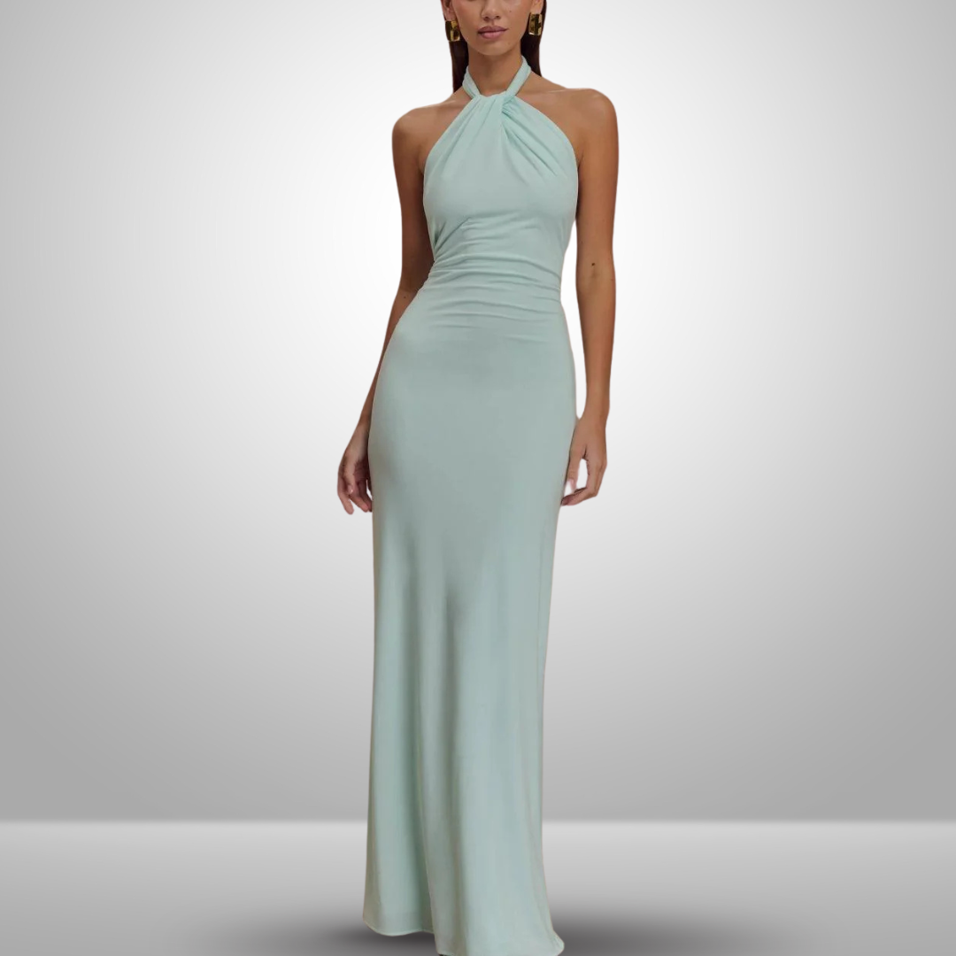 Celestina™ | Vestido Maxi con Escote Americano – Elegancia Innegable para Ocasiones Especiales