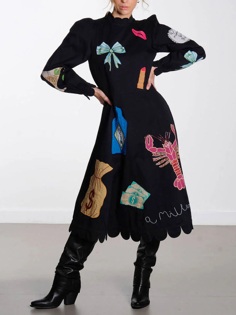 Vestido Midi Crustacea con Conchas
