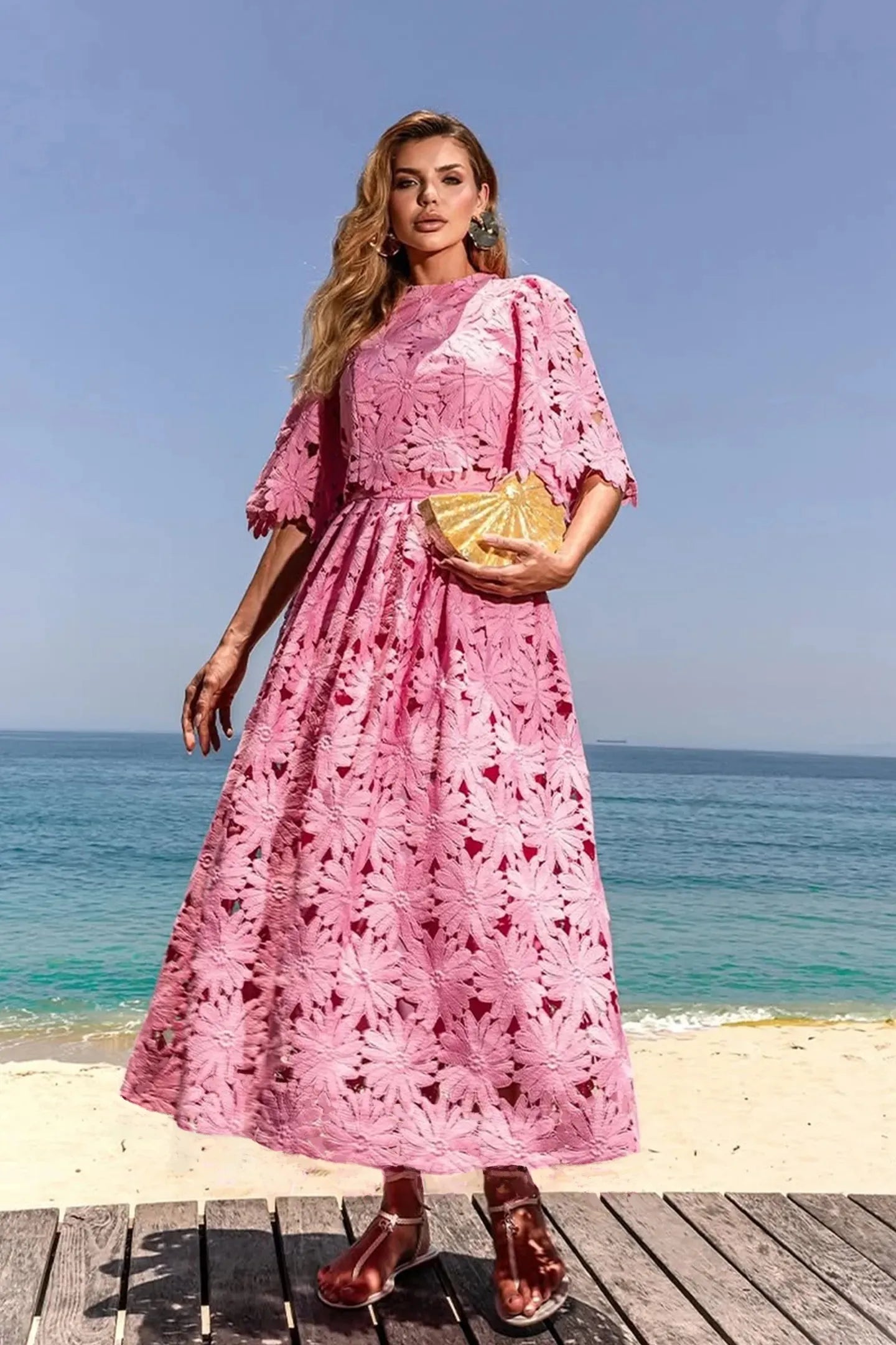 Conjunto de Top de Encaje y Falda Larga LIORAÉ