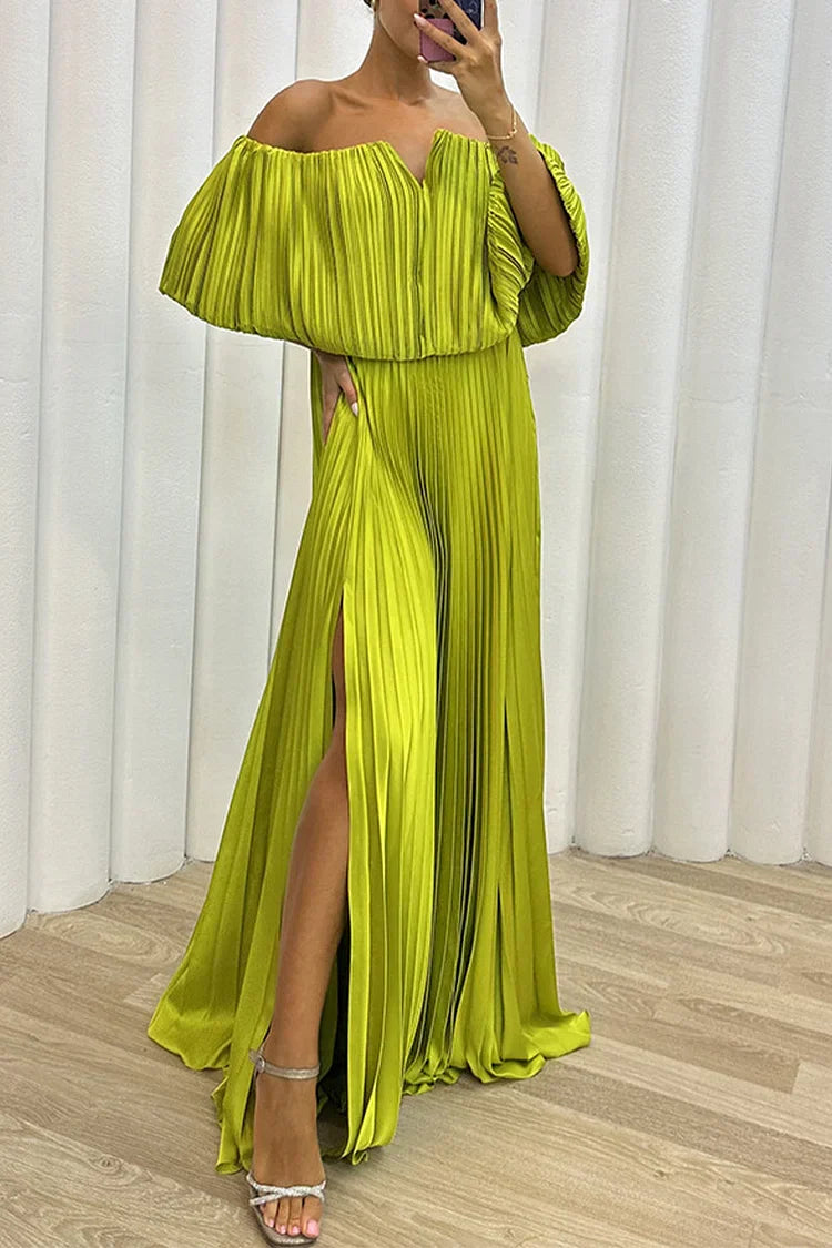 Rory - Elegante Vestido Maxi Plisado
