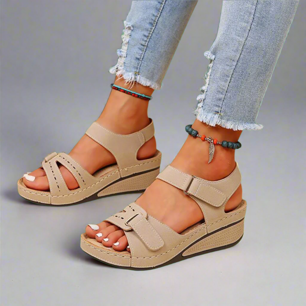Gudula | Sandalias ortopédicas elegantes de material suave
