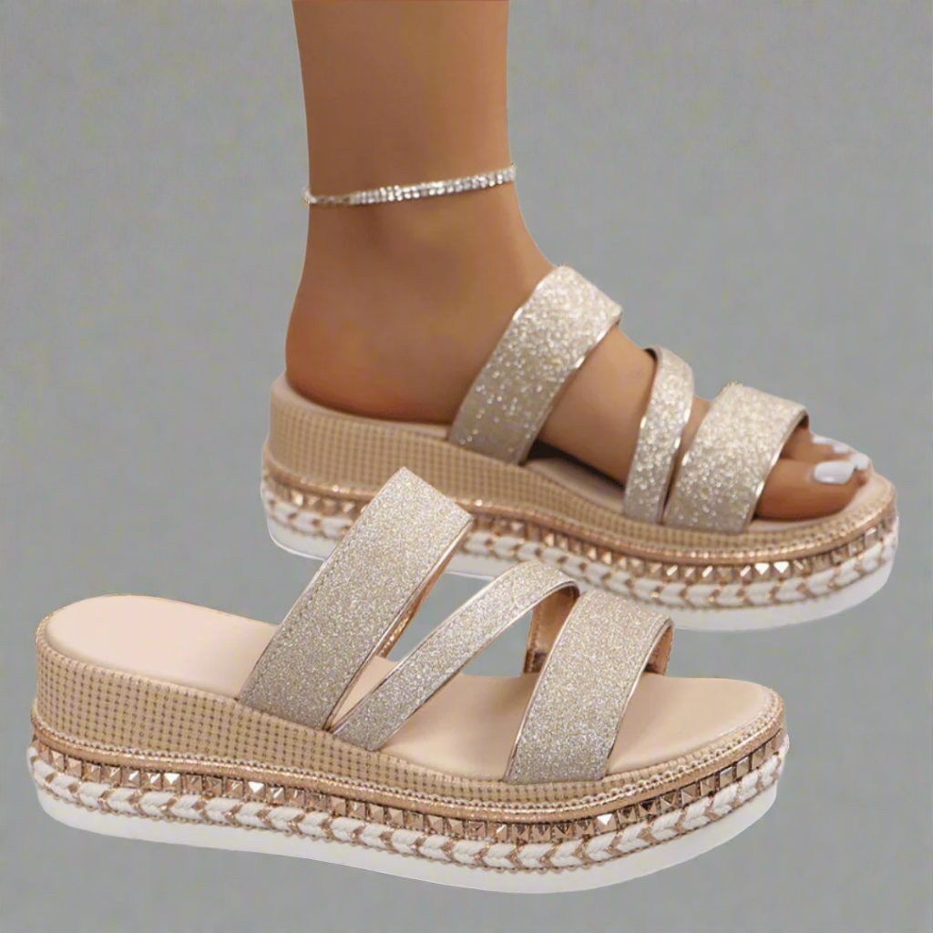 Helga | Sandalias Wedge Cómodas de Materiales Premium