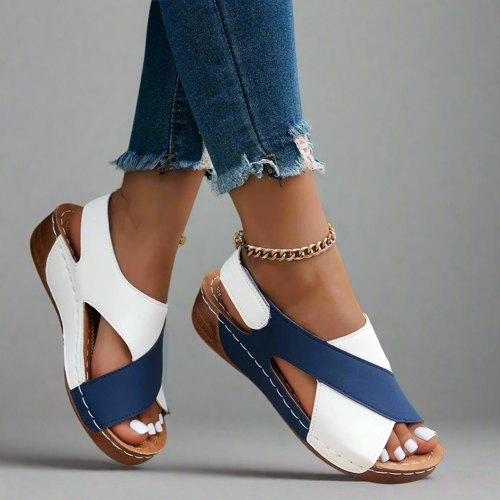 Alwine | Zapatillas de cuña elegantes de material premium