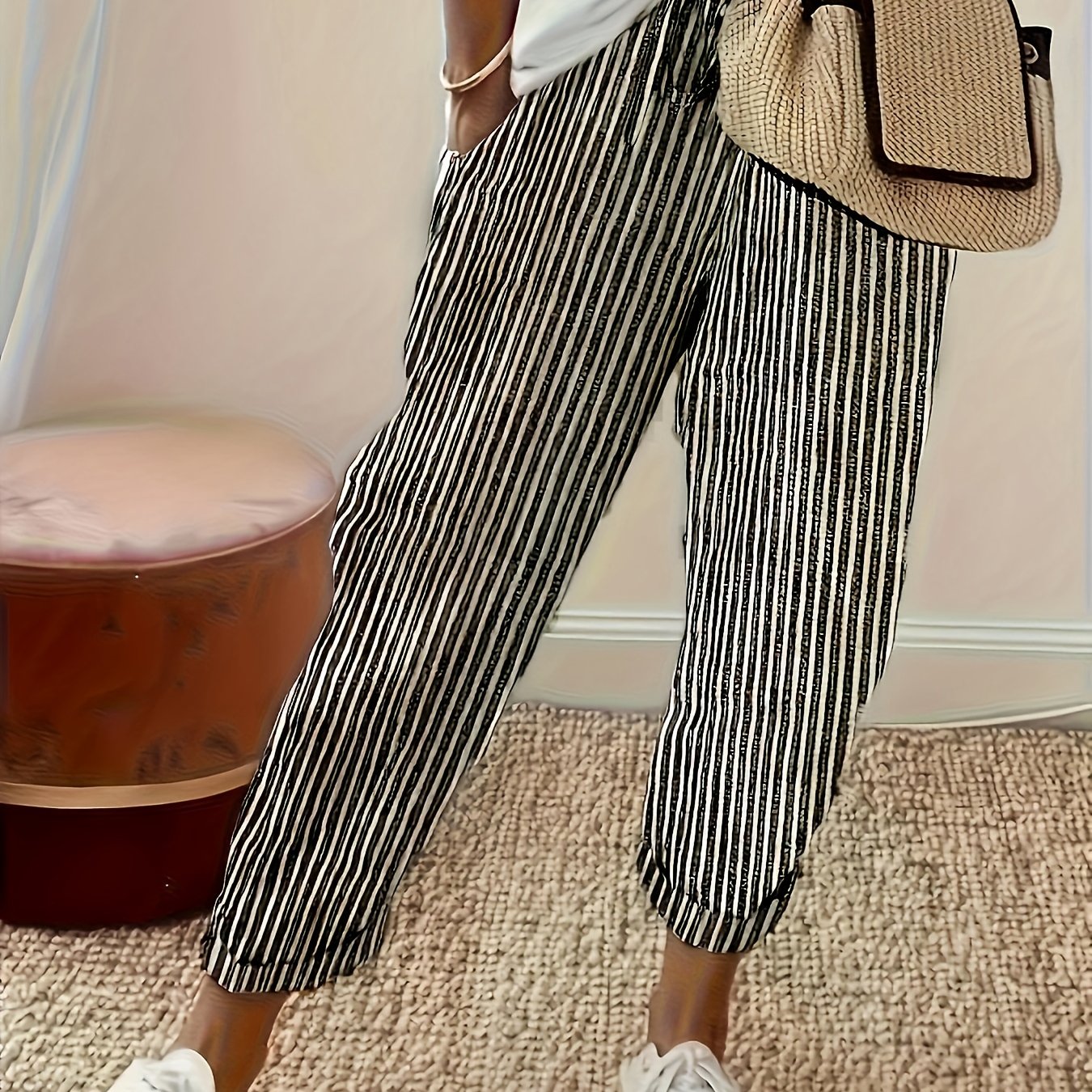 Sanna™ – Pantalones largos con elegante franja