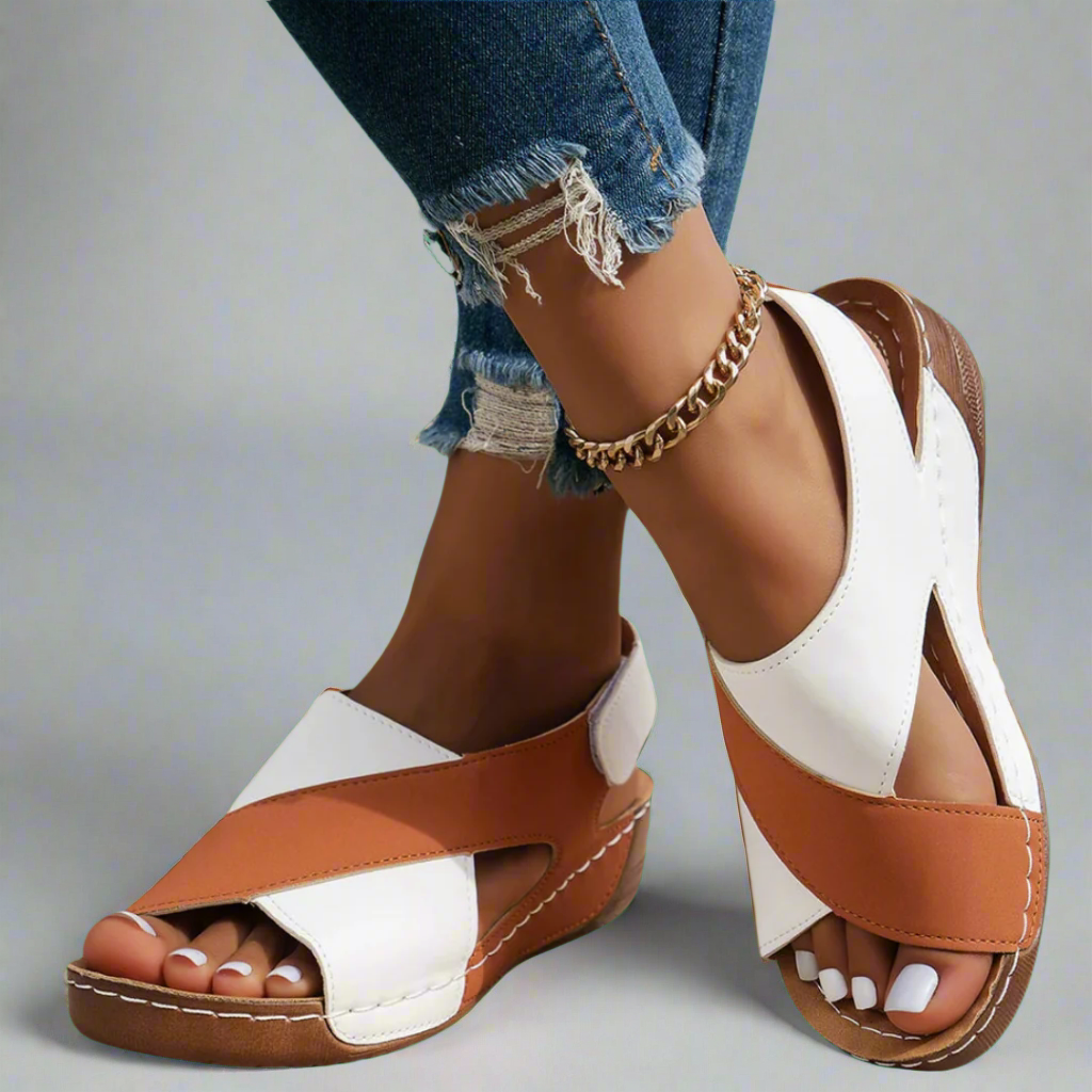 Alwine | Elegantes Sandalias de Cuña de Materiales Premium