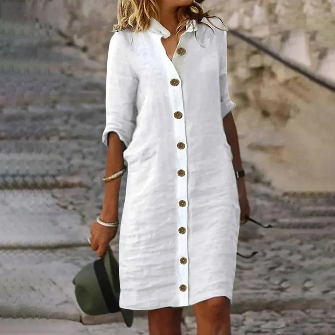 Roxana | Elegante y cómoda vestido-blusa midi