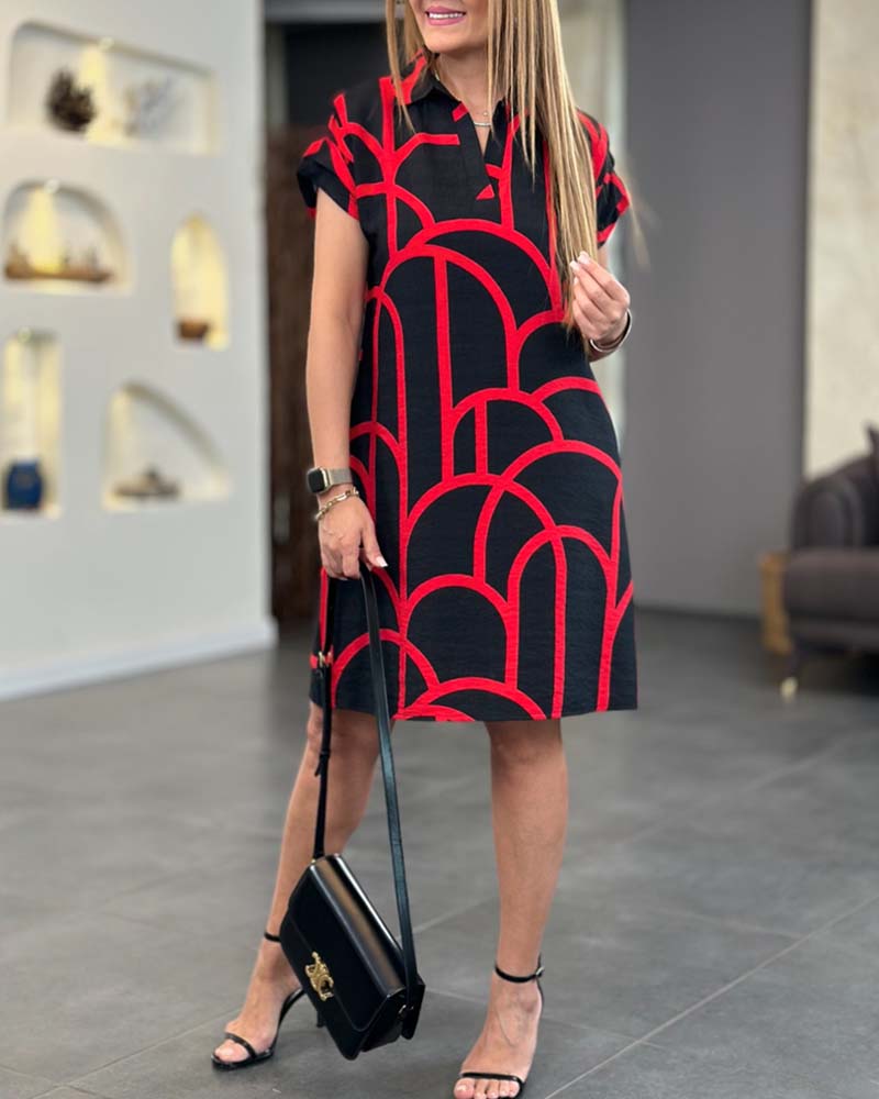 Emy | Vestido con Estampado Gráfico y Estilo