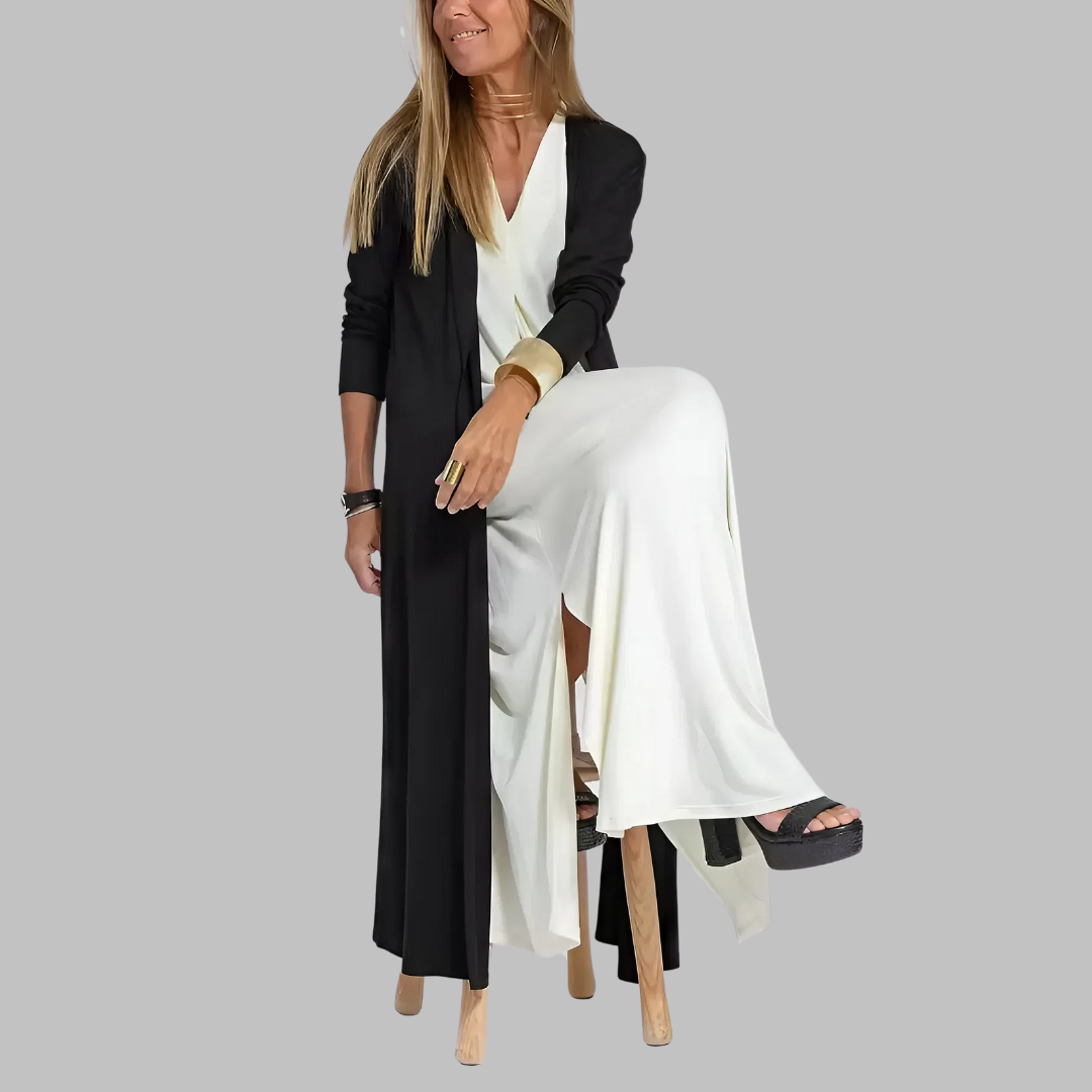Jana | Elegante vestido maxi + suéter a juego REGALO