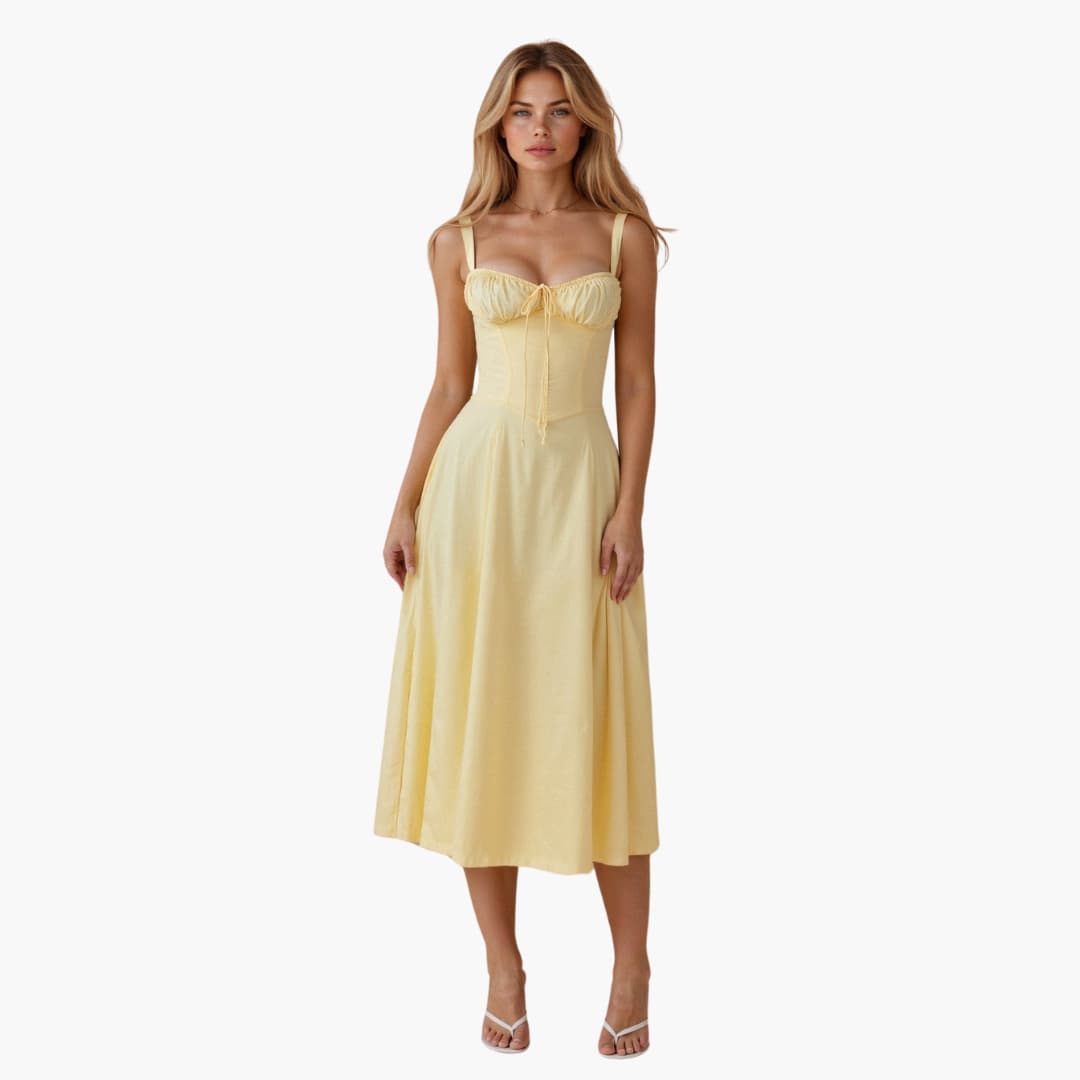 Stella | Vestido midi ligero y transparente para mujer