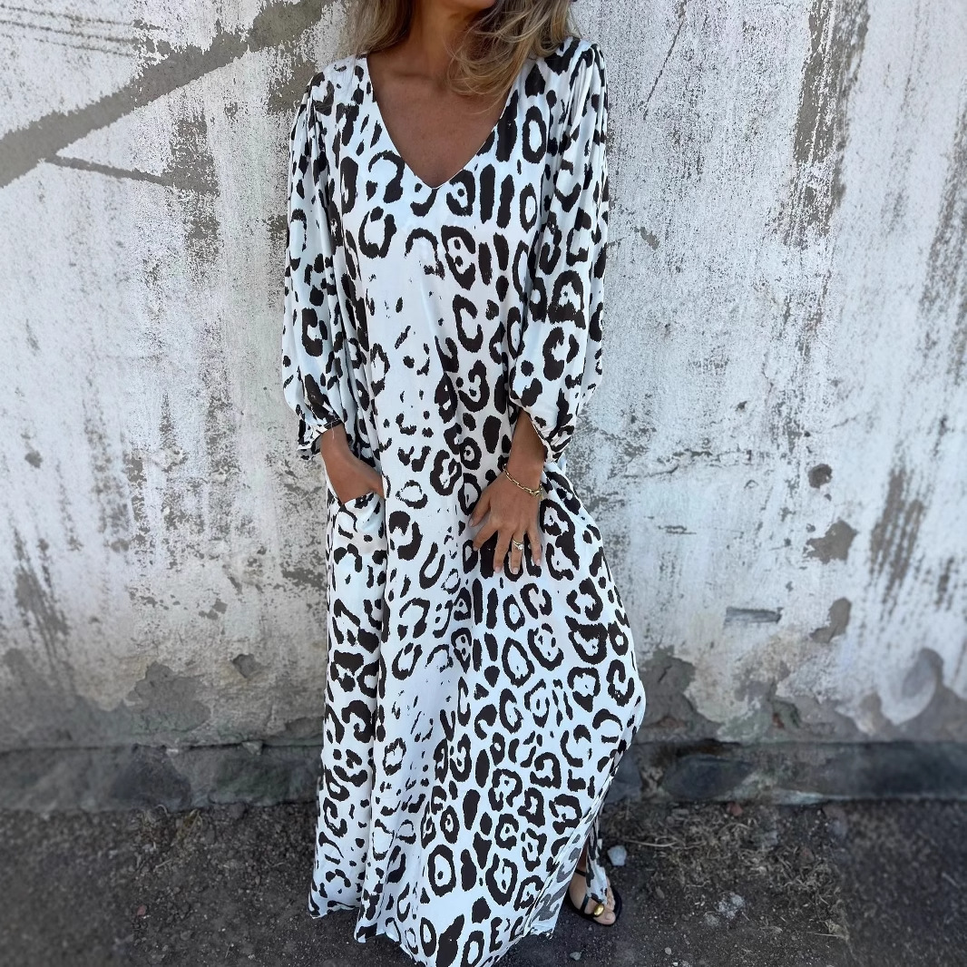 Denise | Vestido de estampado de leopardo