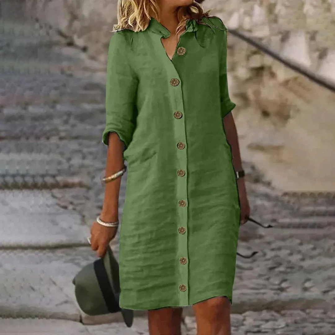 Roxana | Elegante y cómoda vestido-blusa midi