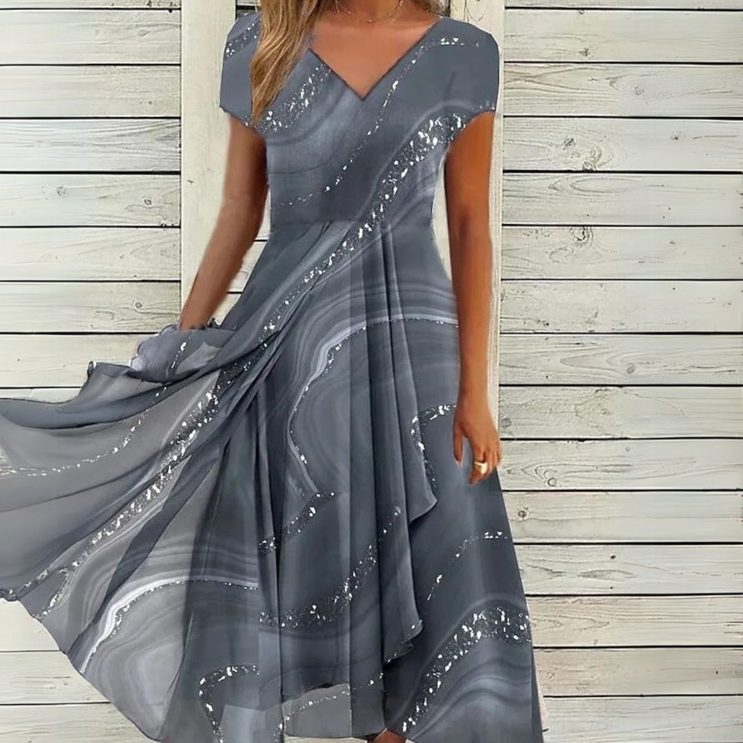 Londres | Elegante vestido midi con escote en V