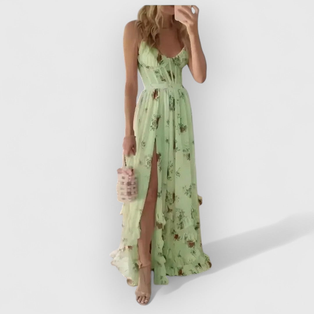 Christa | Vestido de Flores Elegante