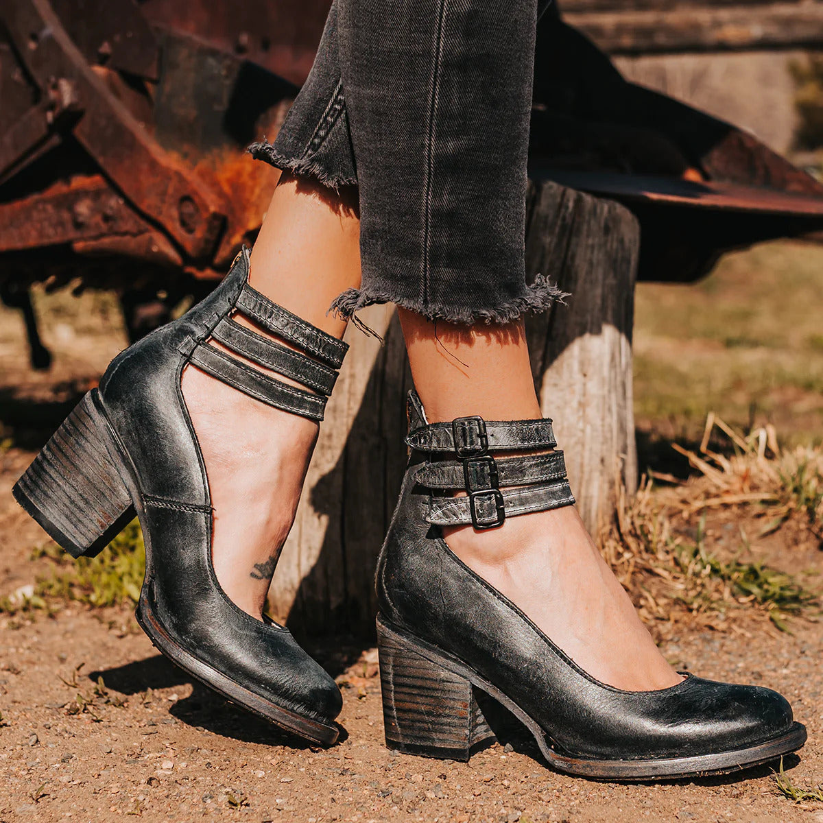 Ginevra™ | Zapatos de tacón con múltiples tiras y tacón grueso