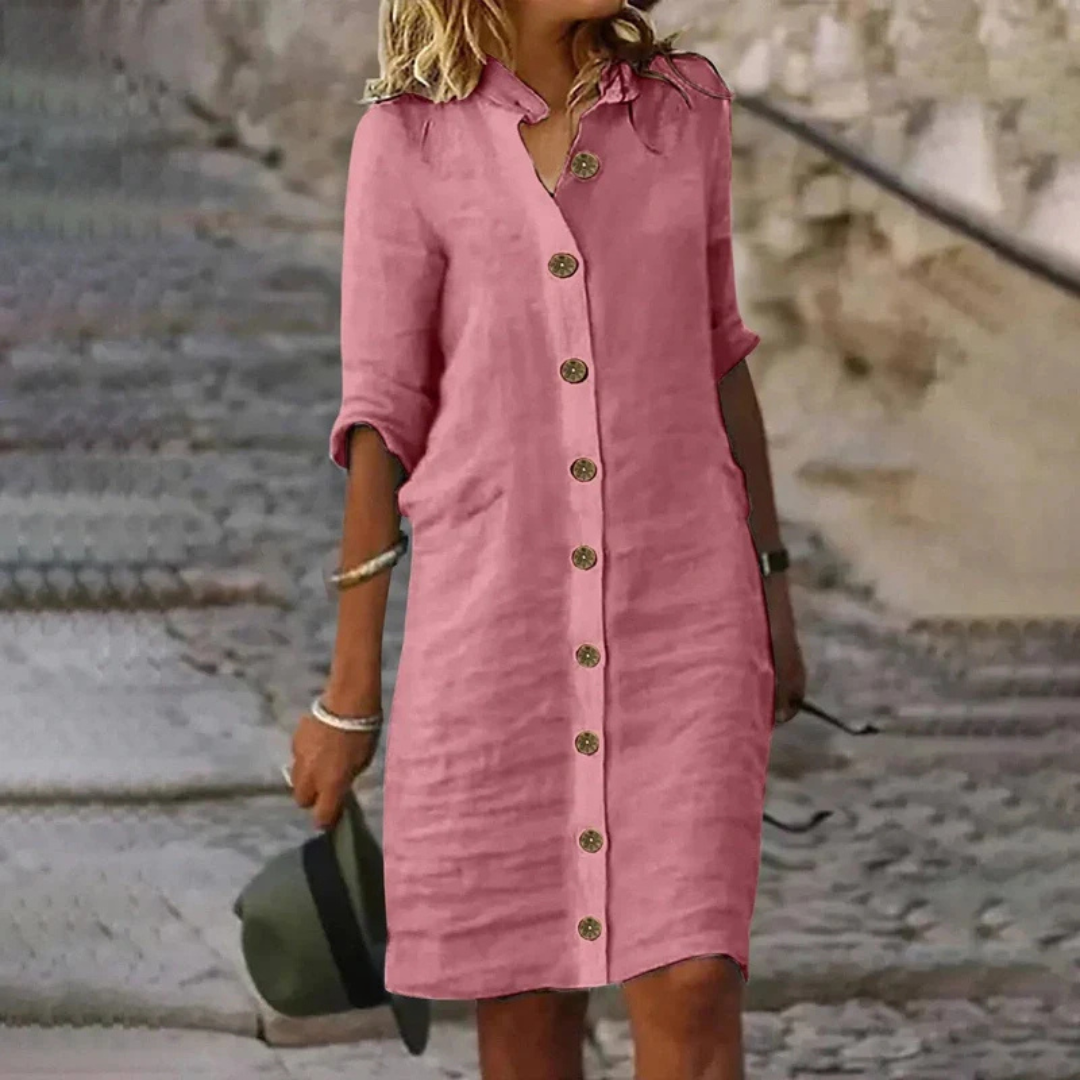 Roxana | Elegante y cómoda vestido-blusa midi