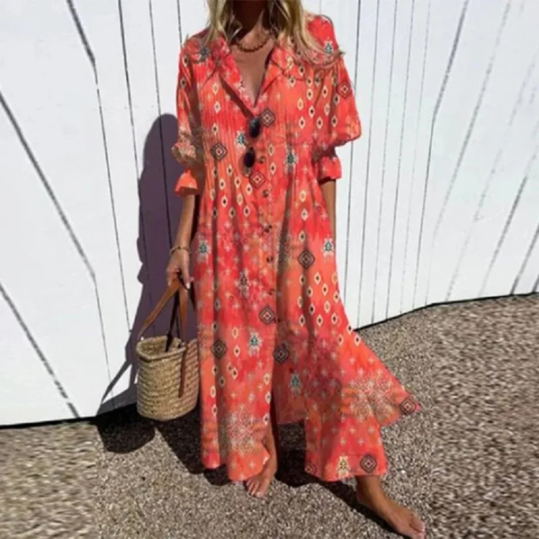 Katerina | Vestido bohemio de silueta suelta