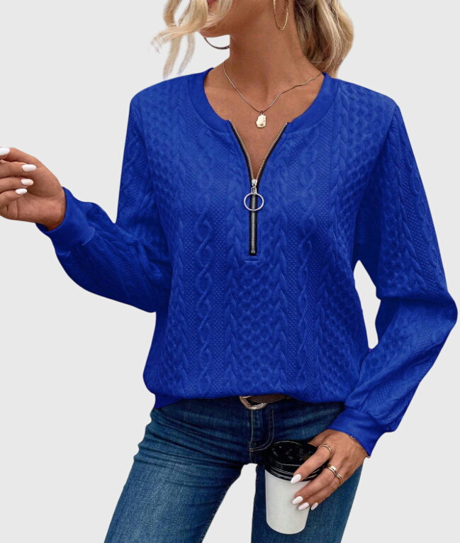 Nora | Elegant Half Zip Sweater