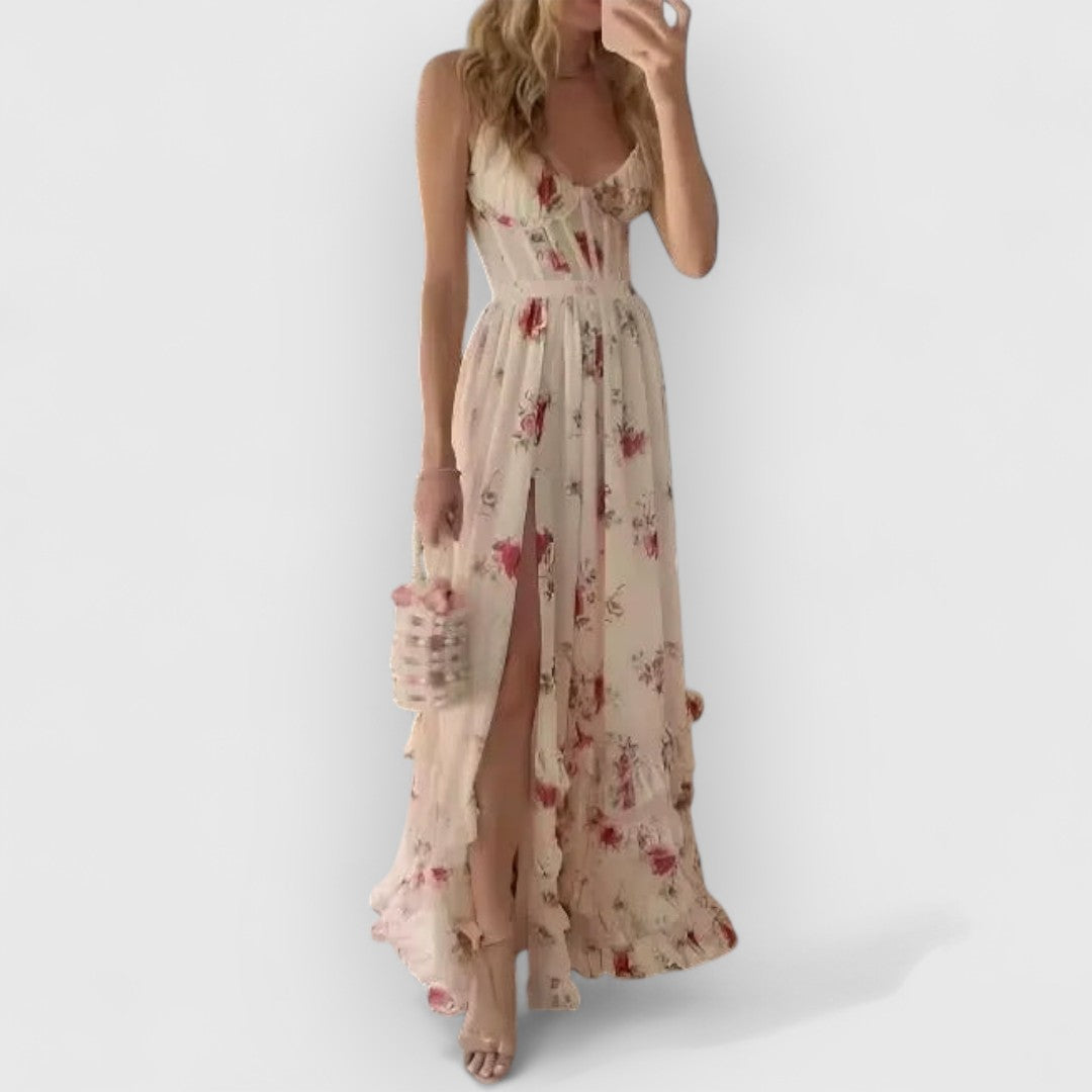 Christa | Vestido de Flores Elegante