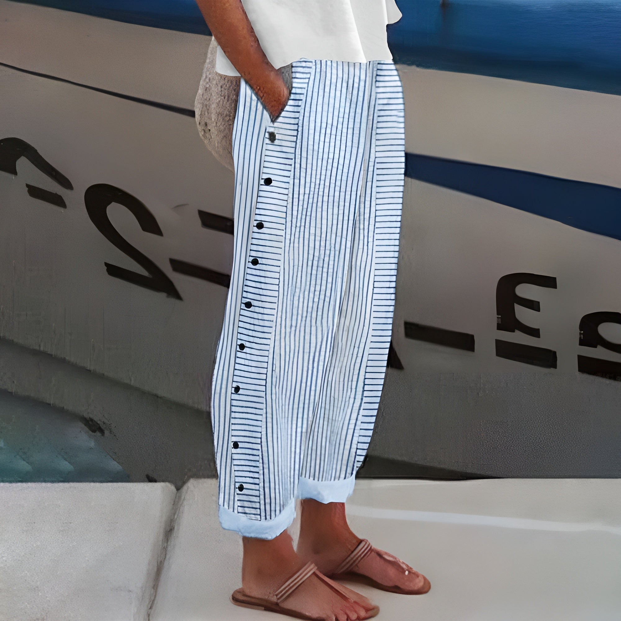 Sandrine™ | Pantalones de lino