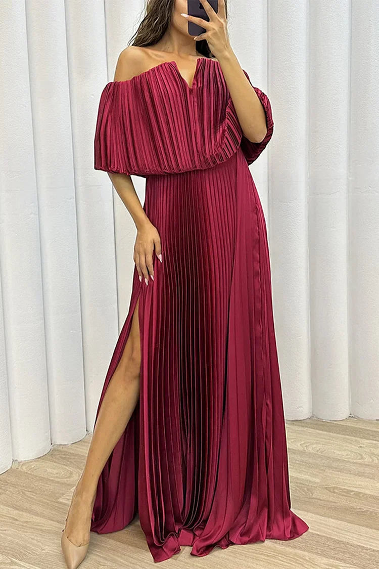 Rory - Elegante Vestido Maxi Plisado