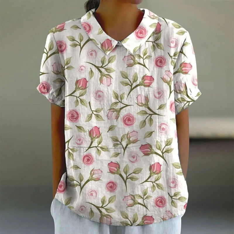 Halinka / Blusa Libre con Flores