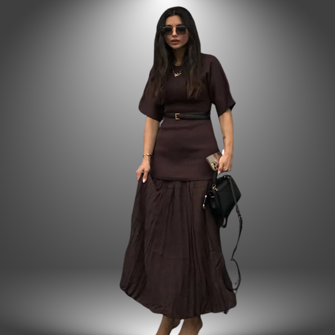 Andrea | Vestido Maxi Plisado
