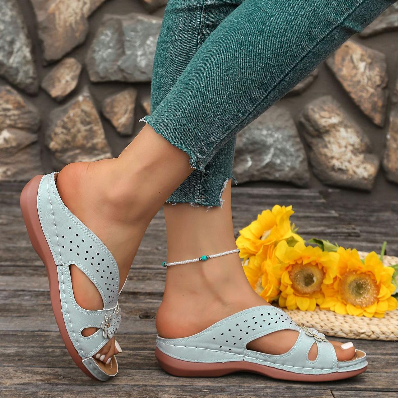 Norabel™ - Orthopedic Comfort Wedge Sandals – Stability, Lightness, and Natural Posture