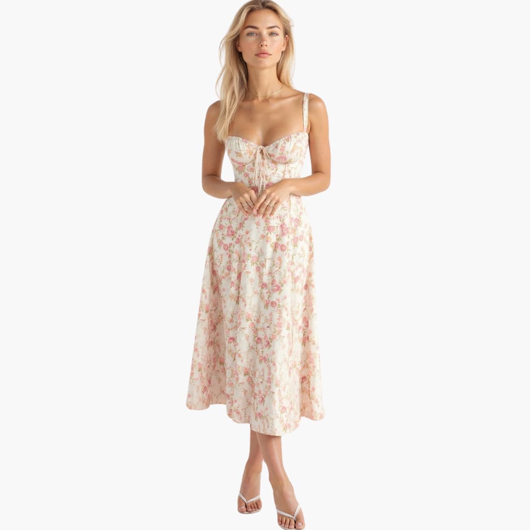 Stella | Vestido midi ligero y transparente para mujer