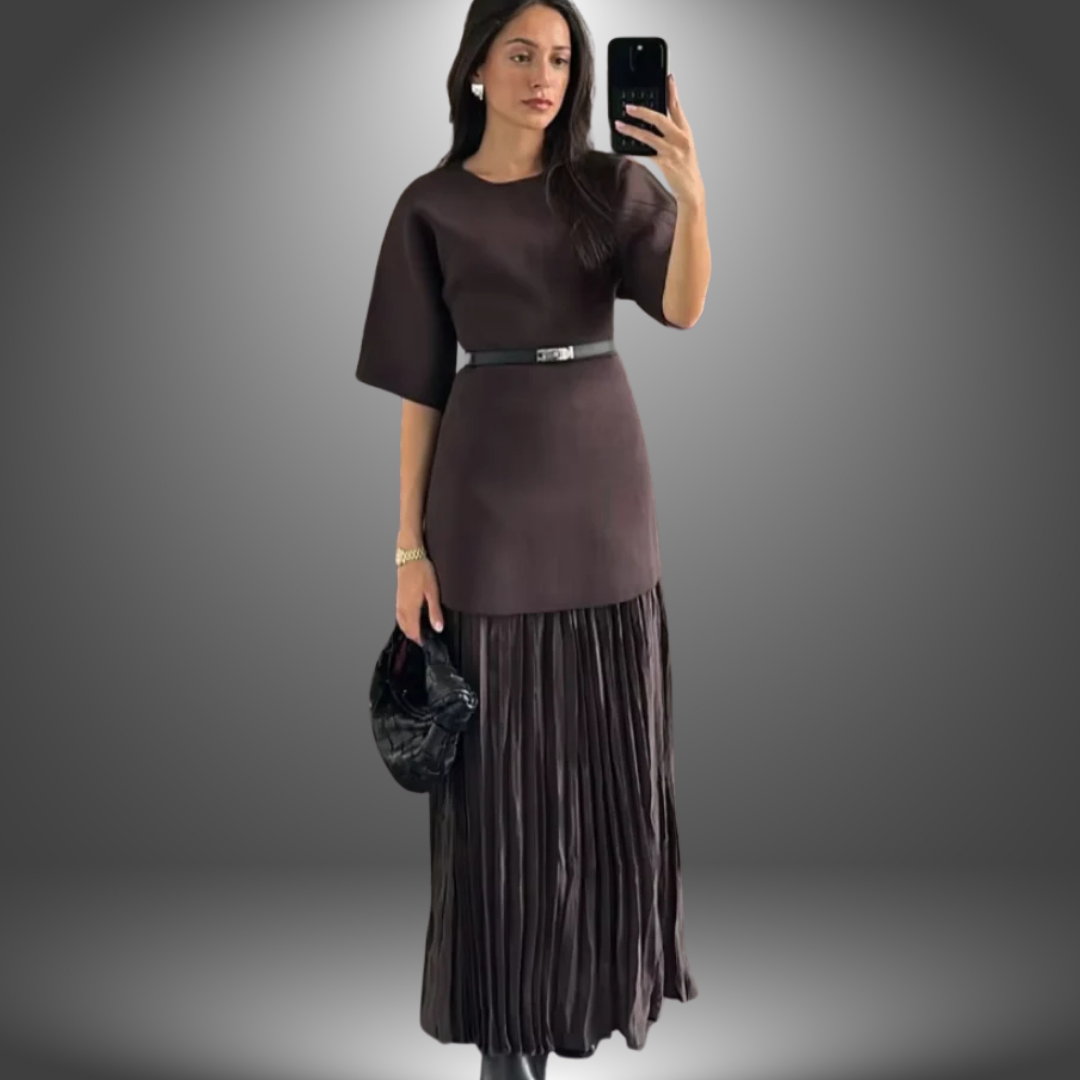 Andrea | Vestido Maxi Plisado