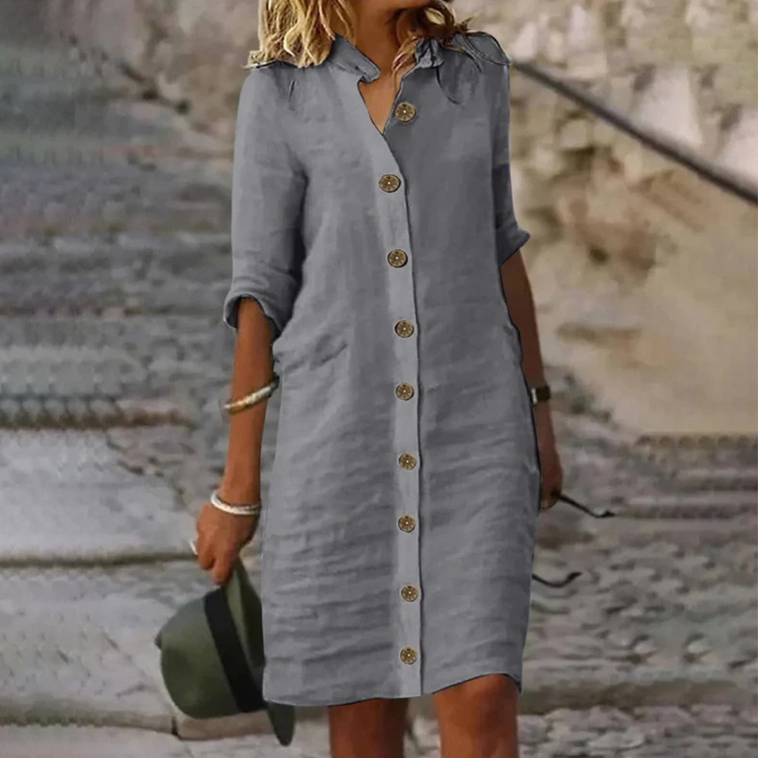 Roxana | Elegante y cómoda vestido-blusa midi