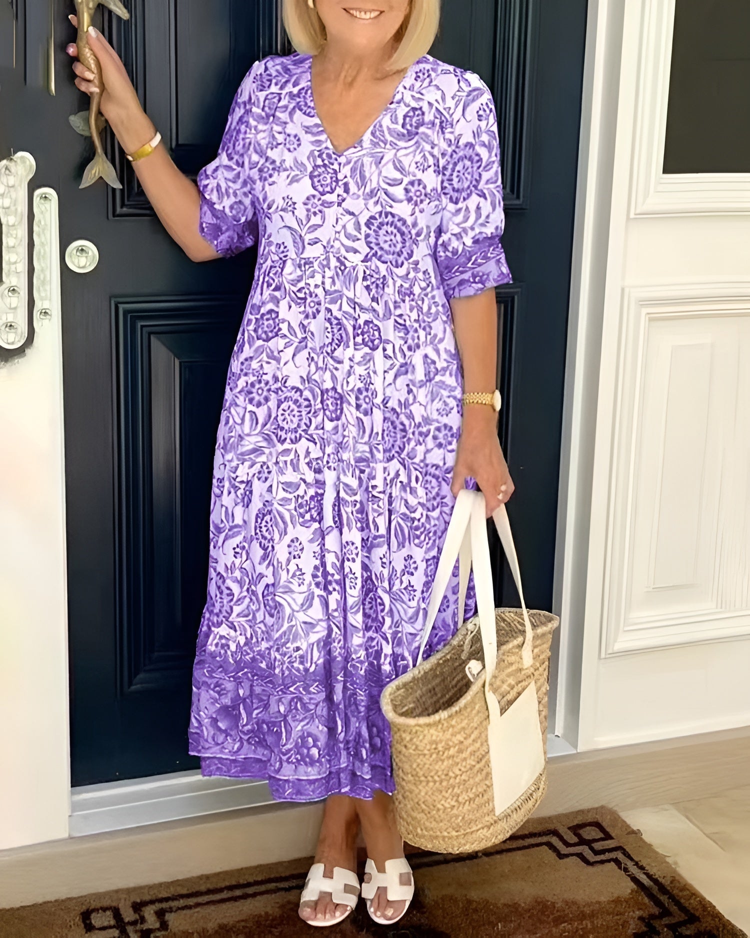 Evelyne | Vestido Elegante con Flores
