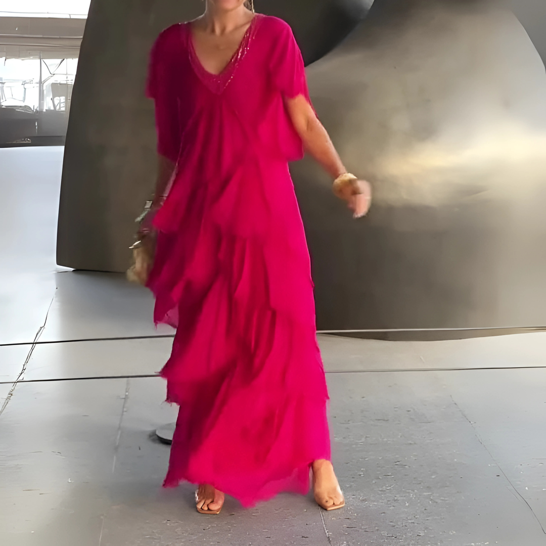 Valerie | Elegante vestido largo con encaje