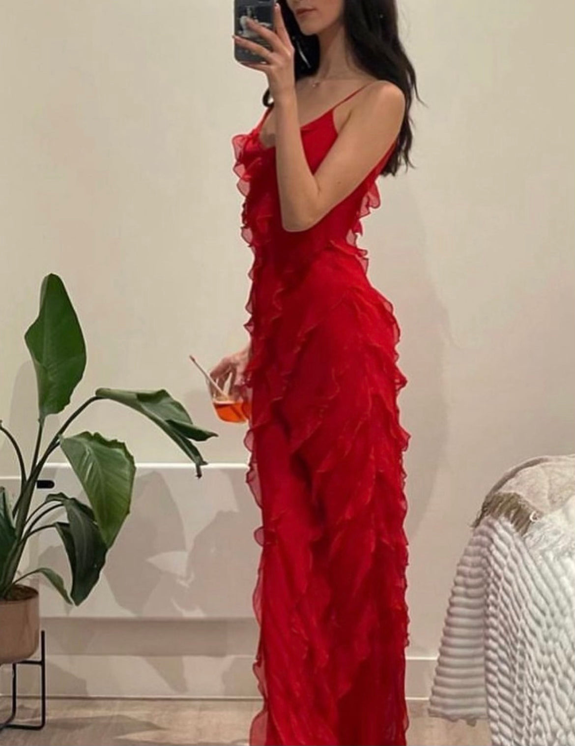 Zara - Vestido con volantes