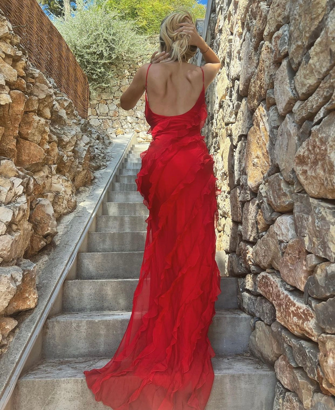 Zara - Vestido con volantes