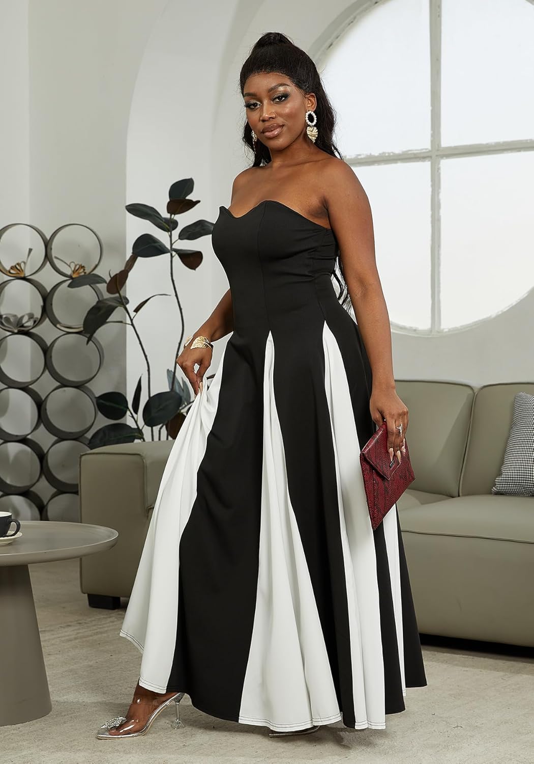 Amelia | Vestido de Máximo Contraste Elegante