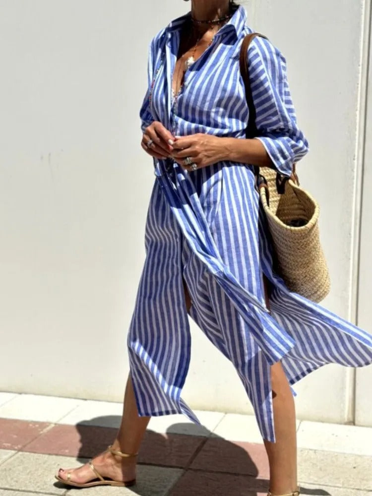 Géraldine | Vestido a rayas ligero y con estilo