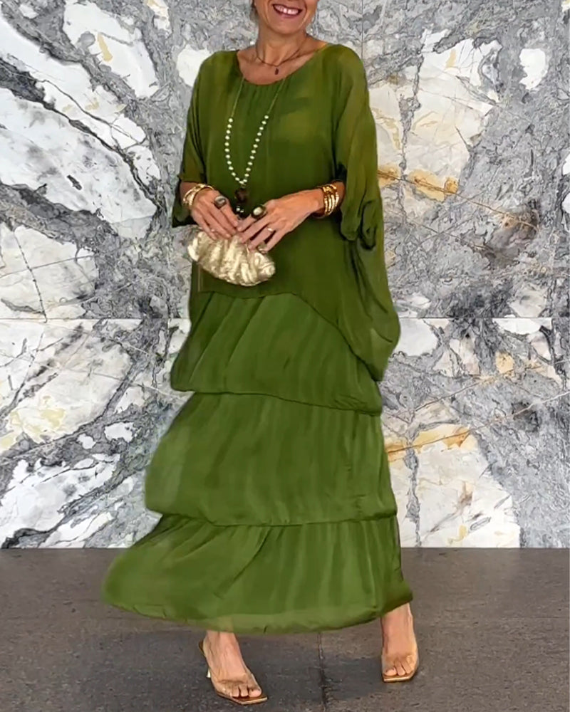 Morgan™ | Maxi Vestido Verde Encapasado