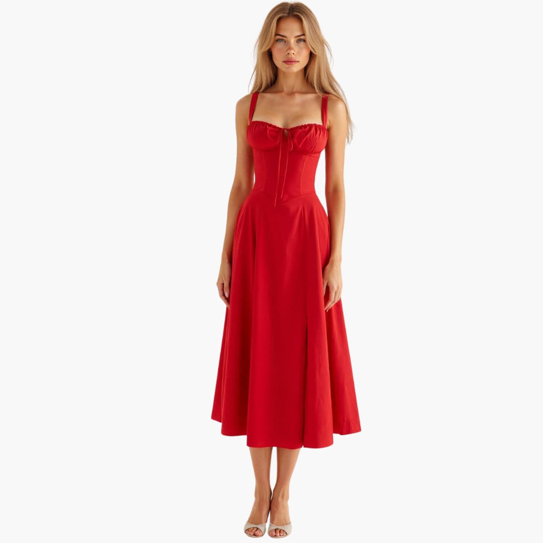Stella | Vestido midi ligero y transparente para mujer